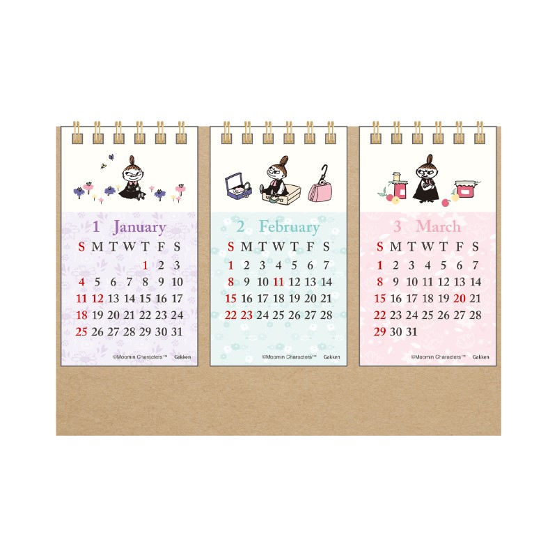 MOOMIN リトルミイ3か月卓上カレンダー